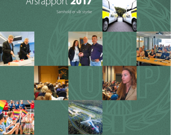 forsiden av årsrapporten for 2017 for oslo politiforening